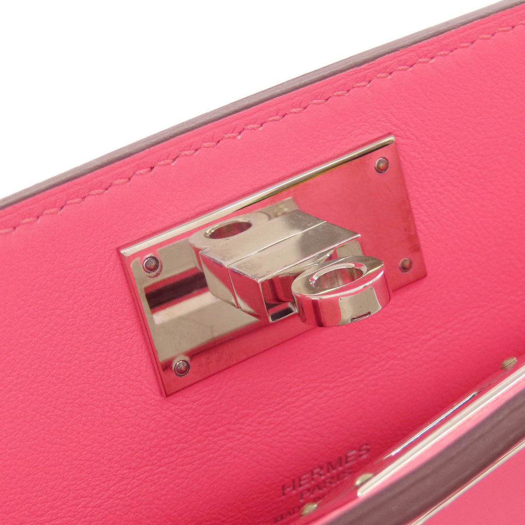HERMES Handbag Swift pink Toolbox 20 SilverMetal