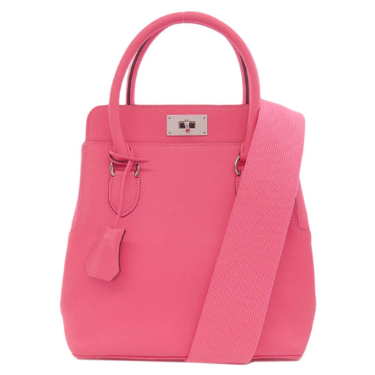 HERMES Handbag Swift pink Toolbox 20 SilverMetal