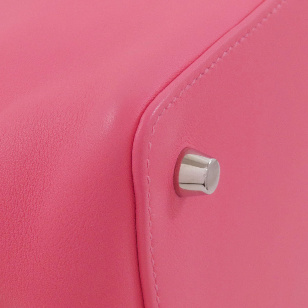 HERMES Handbag Swift pink Toolbox 20 SilverMetal