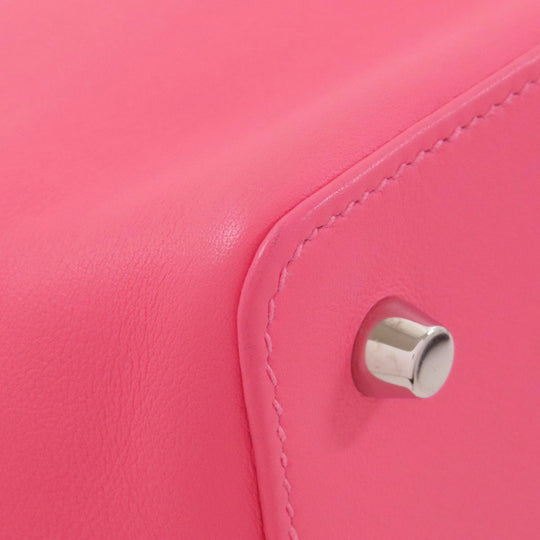 HERMES Handbag Swift pink Toolbox 20 SilverMetal