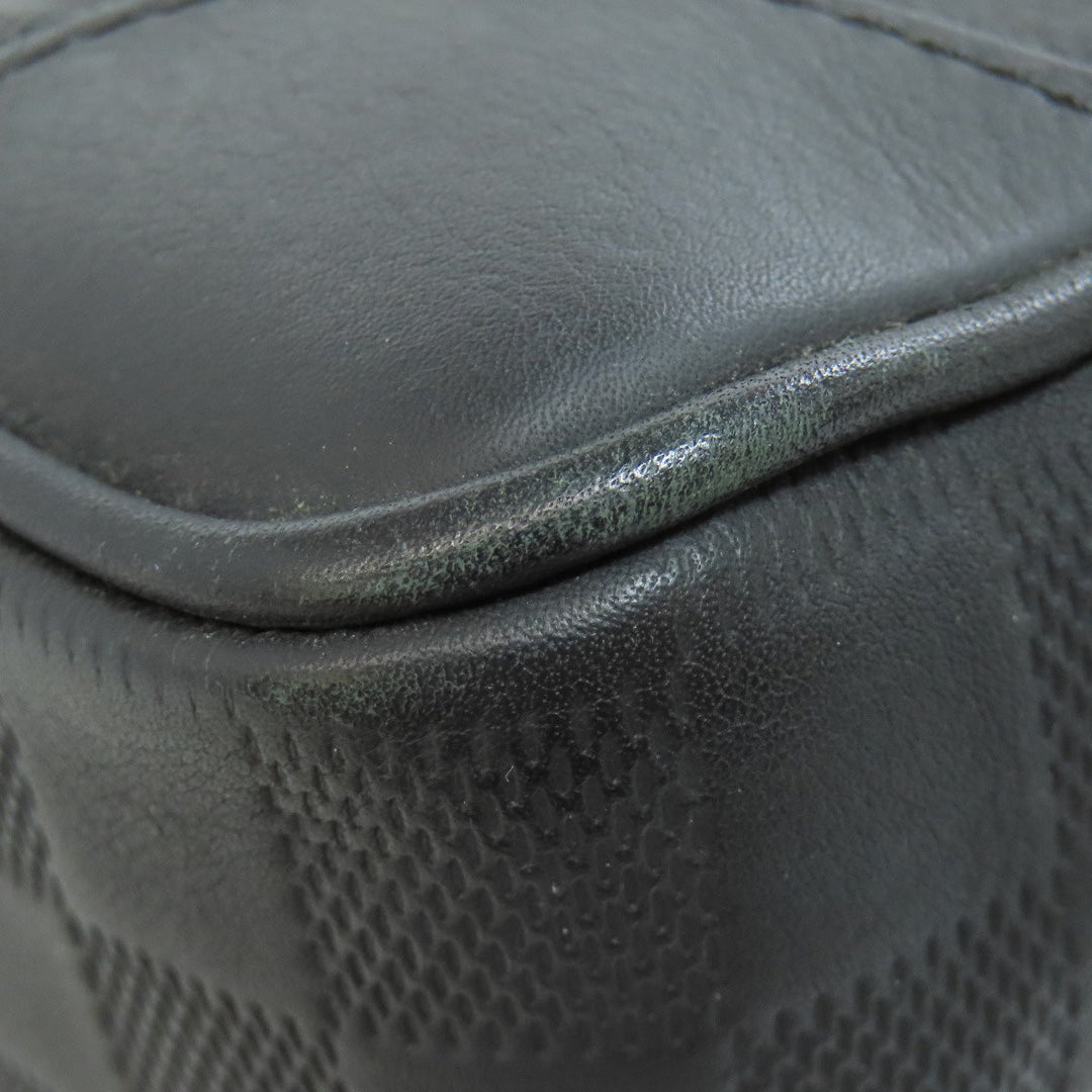 LOUIS VUITTON Business bag N40444 Damier Anfini black Porto Documan Voyajaj mens Used Authentic