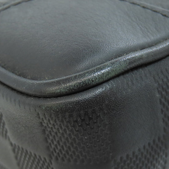 LOUIS VUITTON Business bag N40444 Damier Anfini black Porto Documan Voyajaj mens Used Authentic