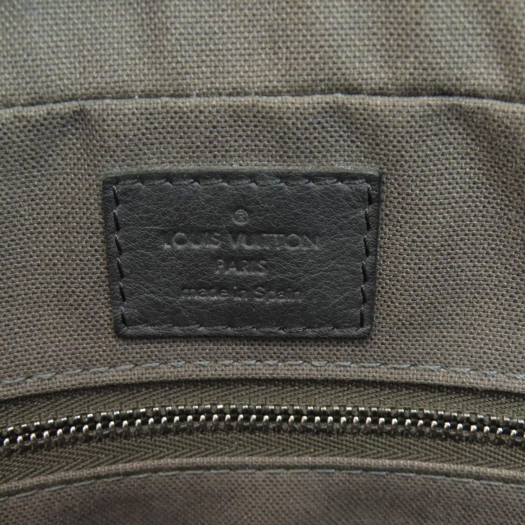 LOUIS VUITTON Business bag N40444 Damier Anfini black Porto Documan Voyajaj mens Used Authentic