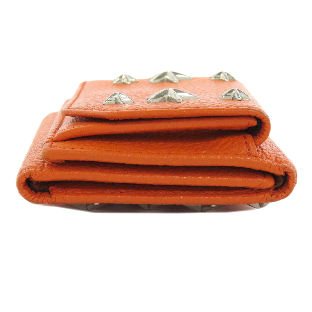 JIMMY CHOO Bifold Wallet leather Orange Star motif
