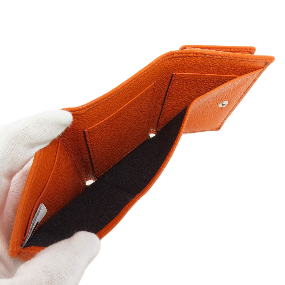 JIMMY CHOO Bifold Wallet leather Orange Star motif