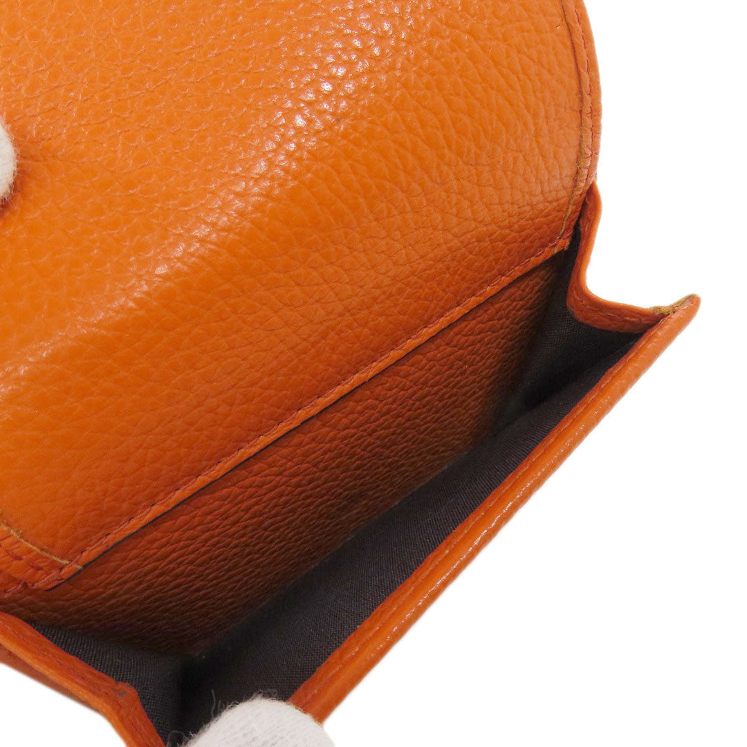 JIMMY CHOO Bifold Wallet leather Orange Star motif