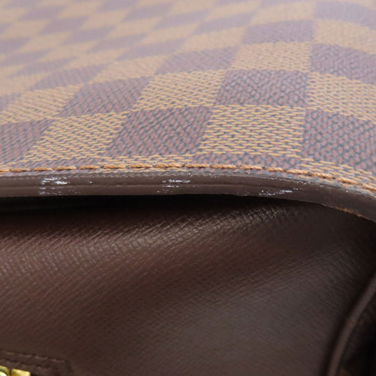 LOUIS VUITTON Handbag N51155 Damier canvas Brown Triana Women Used Authentic