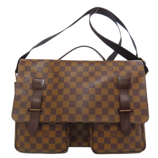 LOUIS VUITTON Shoulder Bag N42270 Damier canvas Brown Broadway Women Used Authentic