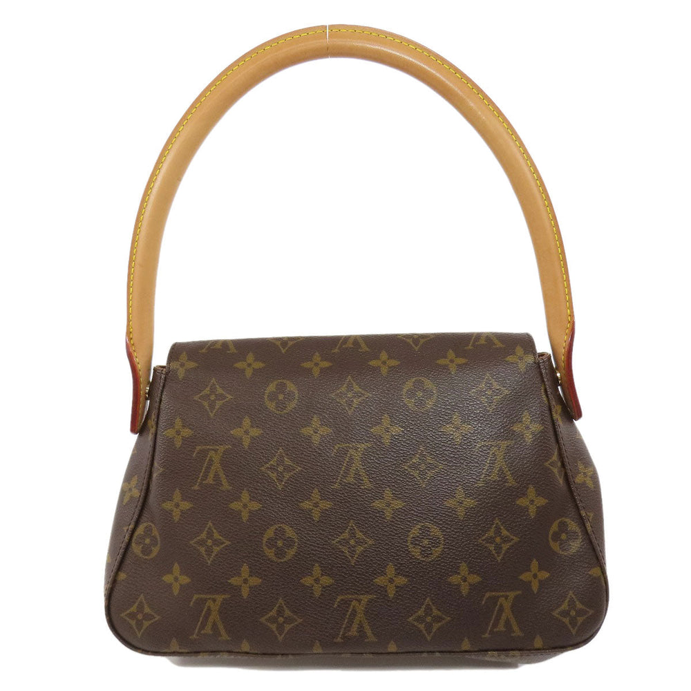 LOUIS VUITTON Handbag M51147 Monogram canvas Brown Mini Looping Women Used Authentic