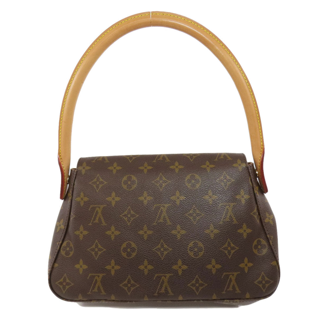 LOUIS VUITTON Handbag M51147 Monogram canvas Brown Mini Looping Women Used Authentic