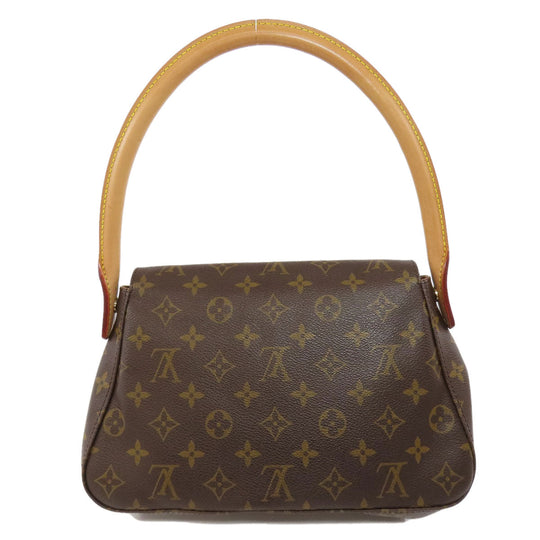 LOUIS VUITTON Handbag M51147 Monogram canvas Brown Mini Looping Women Used Authentic