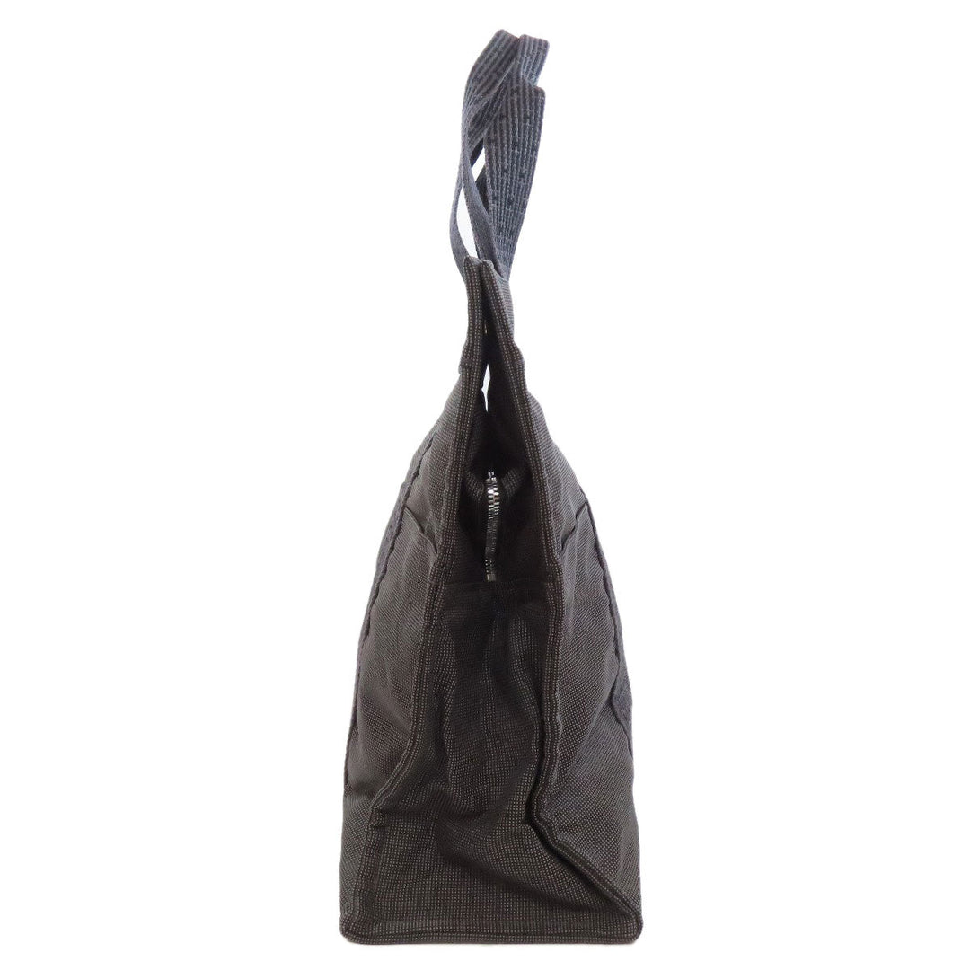 HERMES Tote Bag canvas gray Her LineGM Women Used Authentic