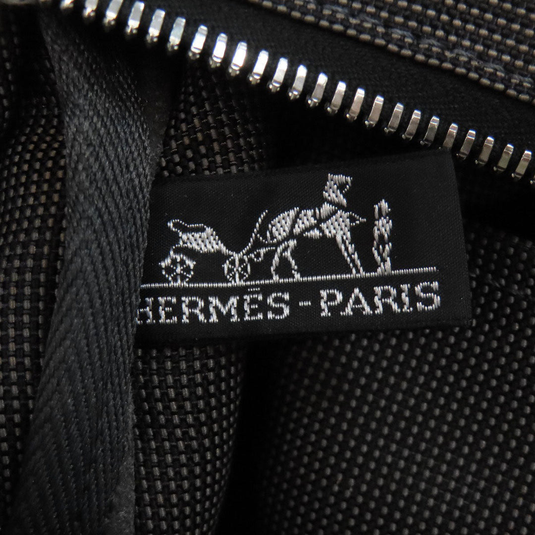 HERMES Tote Bag canvas gray Her LineGM Women Used Authentic