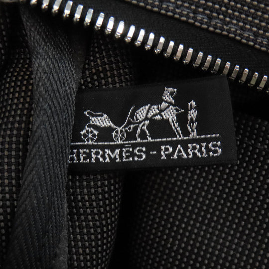 HERMES Tote Bag canvas gray Her LineGM Women Used Authentic