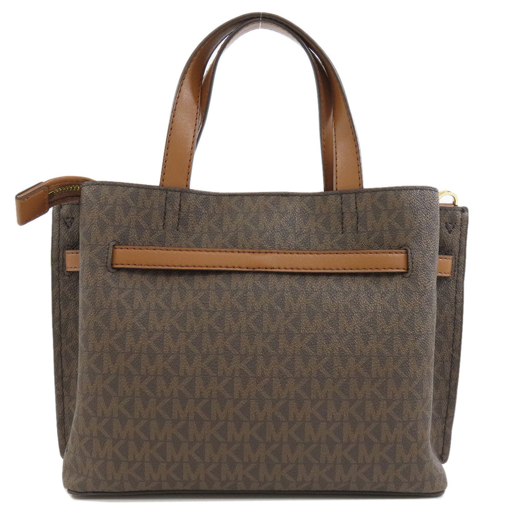 MICHAEL KORS Handbag PVC Brown Emilia 2WAY Women Used Authentic