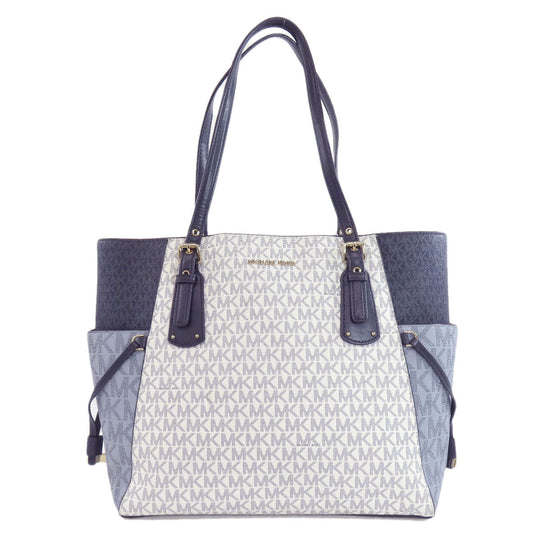MICHAEL KORS Tote Bag PVC white MK signature