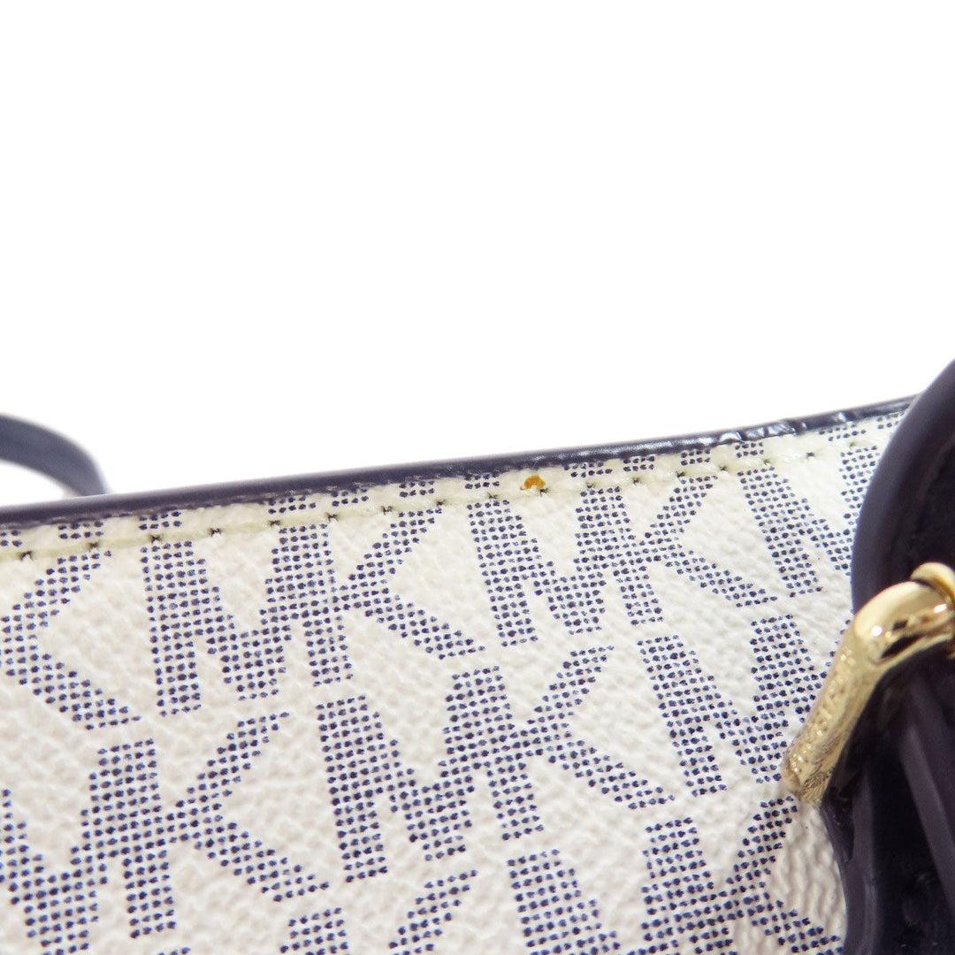 MICHAEL KORS Tote Bag PVC white MK signature