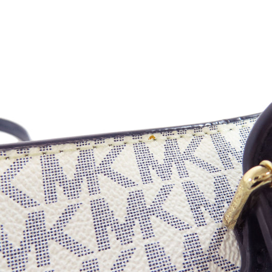MICHAEL KORS Tote Bag PVC white MK signature