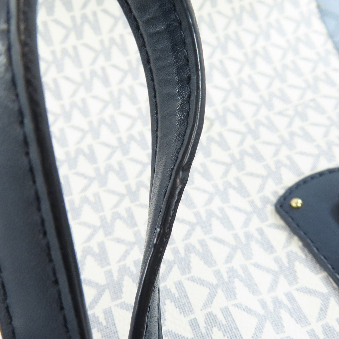 MICHAEL KORS Tote Bag PVC white MK signature