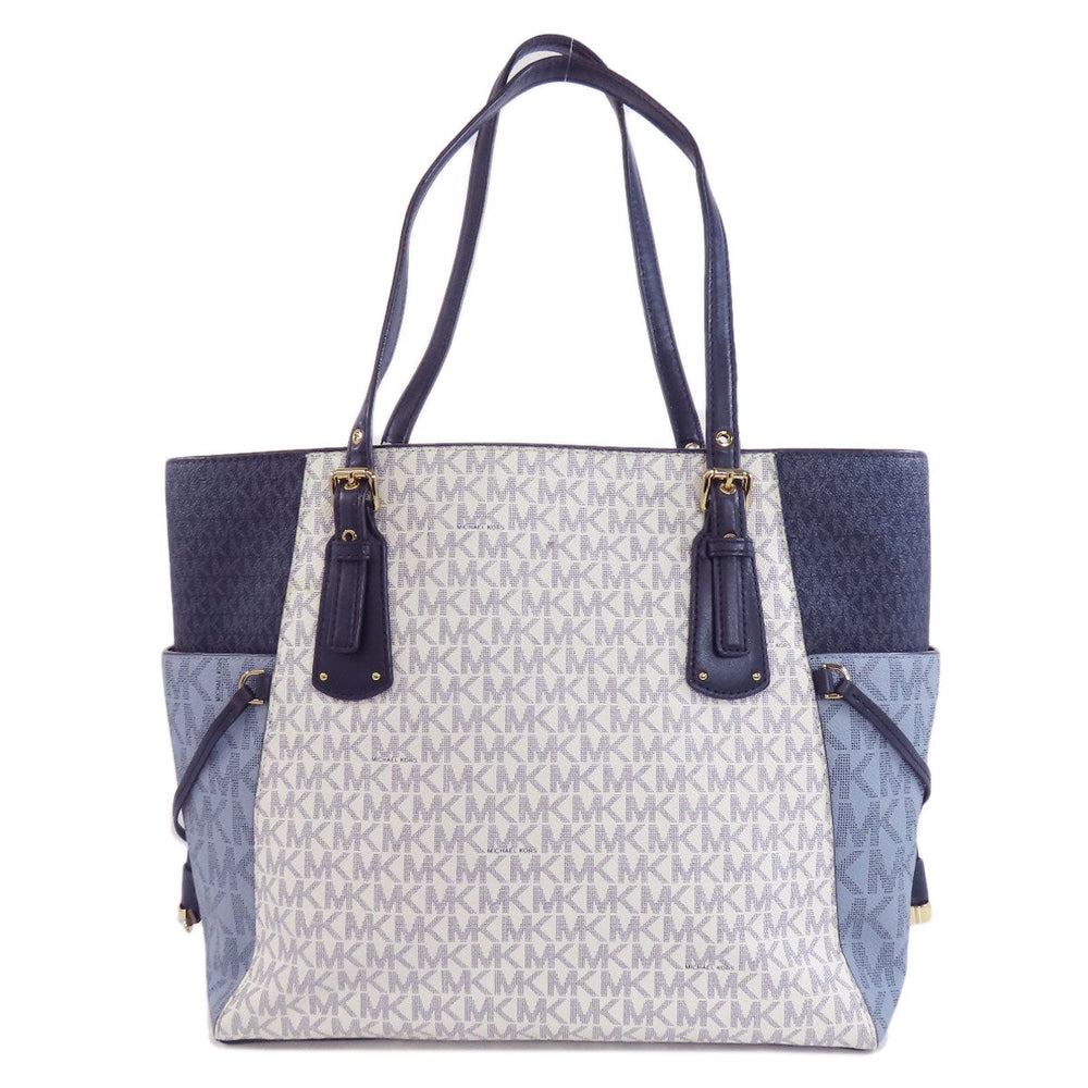 MICHAEL KORS Tote Bag PVC white MK signature
