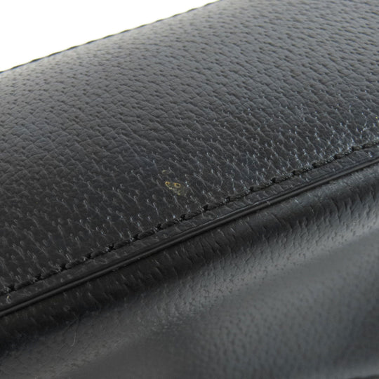 Kate Spade Shoulder Bag leather black logo Long Shoulder Women Used Authentic