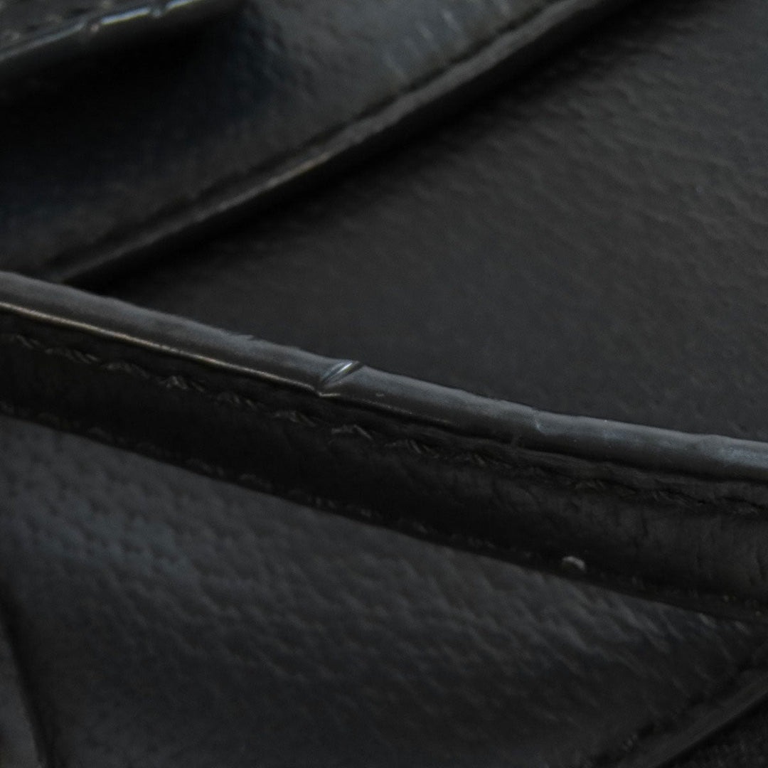 Kate Spade Shoulder Bag leather black logo Long Shoulder Women Used Authentic