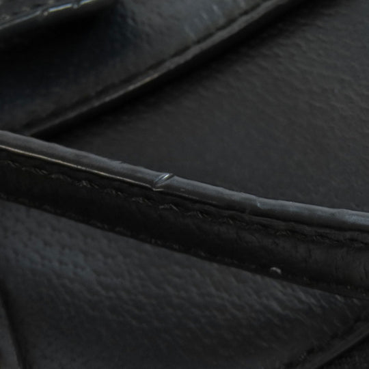 Kate Spade Shoulder Bag leather black logo Long Shoulder Women Used Authentic