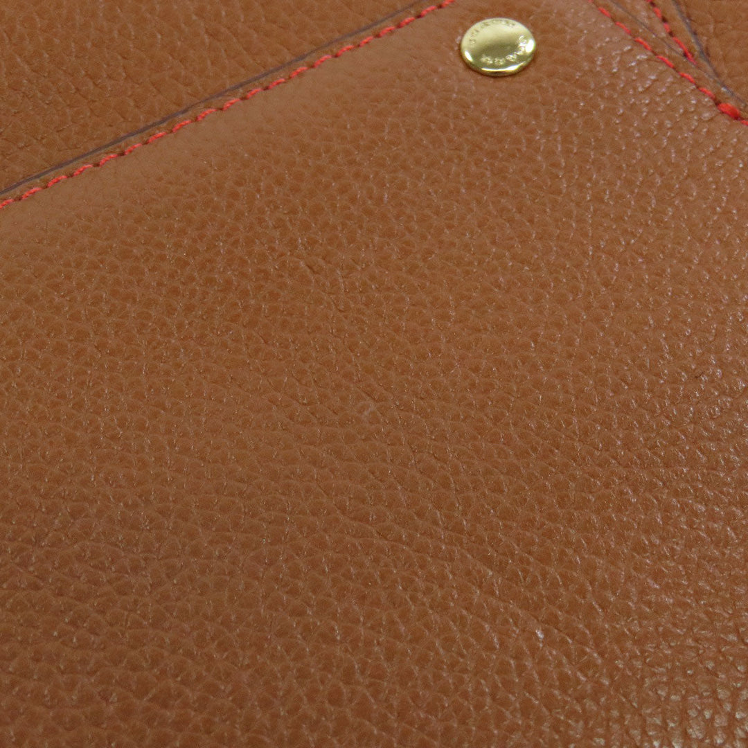 COACH Tote Bag 35838 leather Brown turn lock tie Women Used Authentic