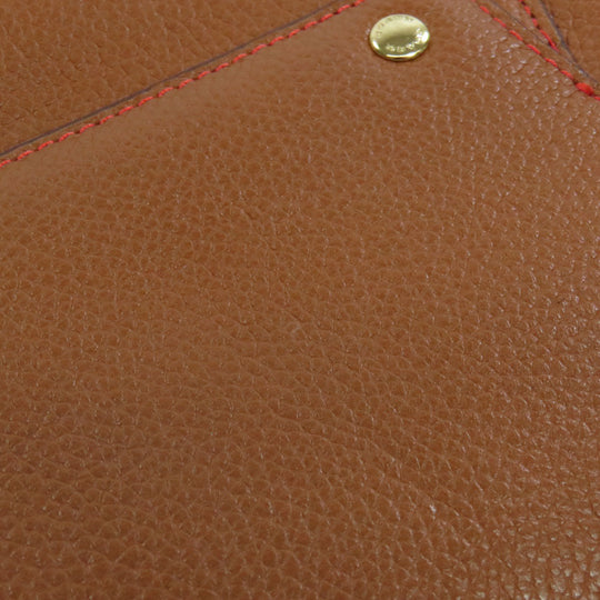 COACH Tote Bag 35838 leather Brown turn lock tie Women Used Authentic