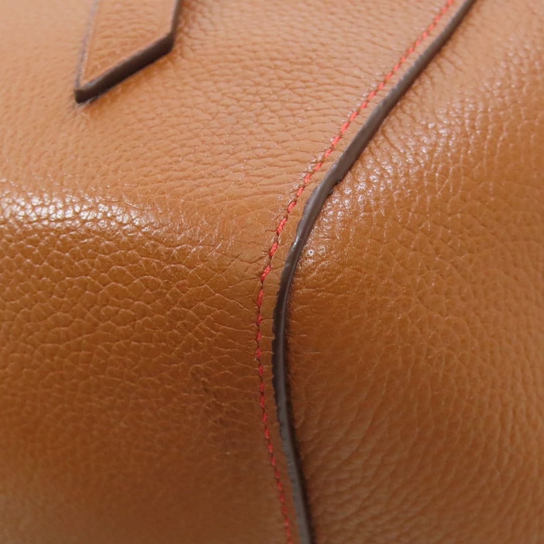 COACH Tote Bag 35838 leather Brown turn lock tie Women Used Authentic