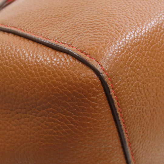 COACH Tote Bag 35838 leather Brown turn lock tie Women Used Authentic