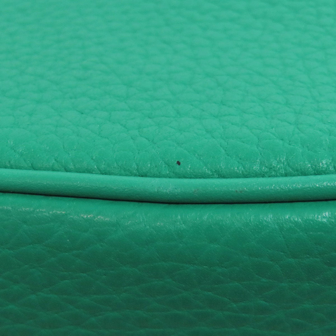 COACH Shoulder Bag CC386 leather green Camera bag Women Used Authentic