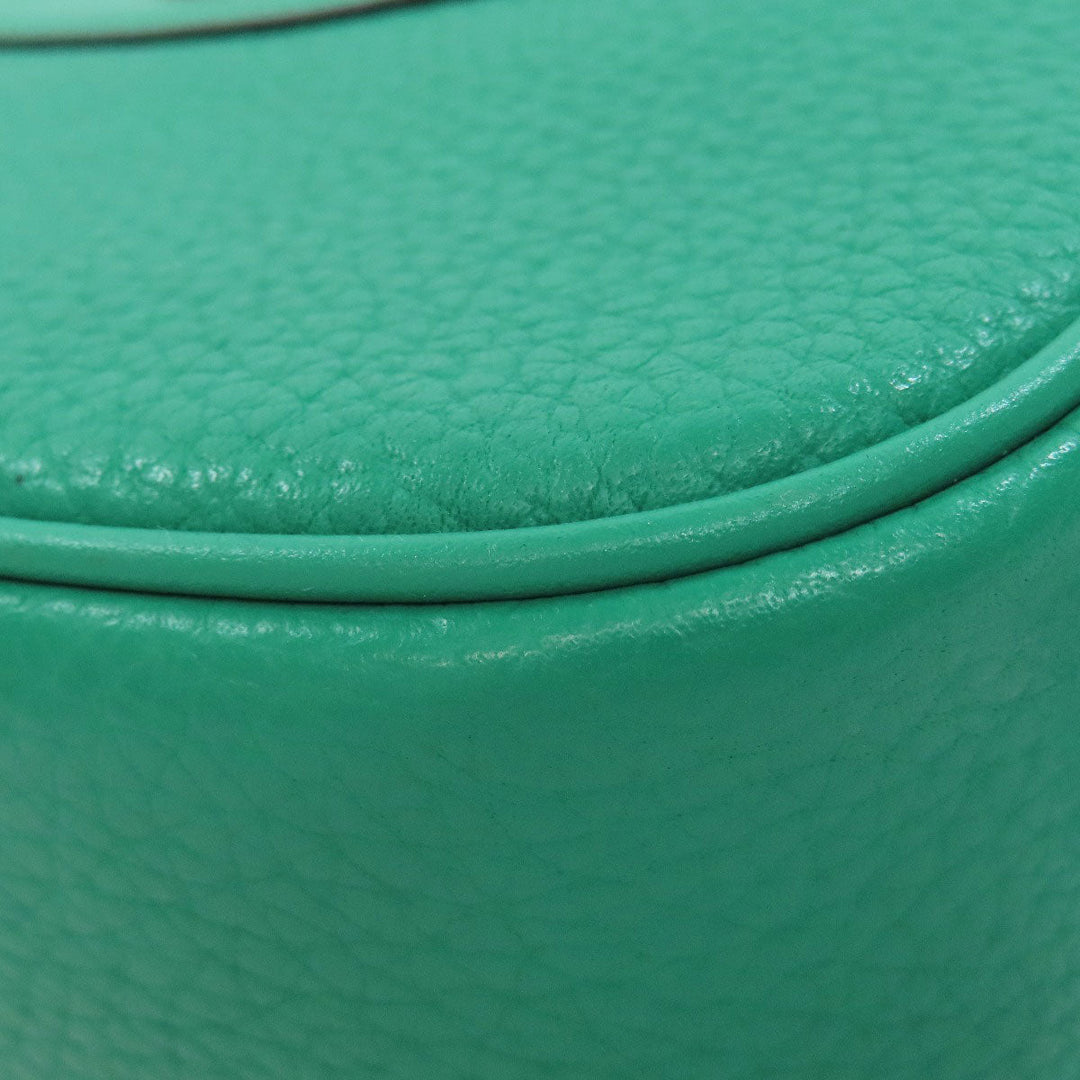 COACH Shoulder Bag CC386 leather green Camera bag Women Used Authentic