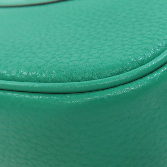 COACH Shoulder Bag CC386 leather green Camera bag Women Used Authentic