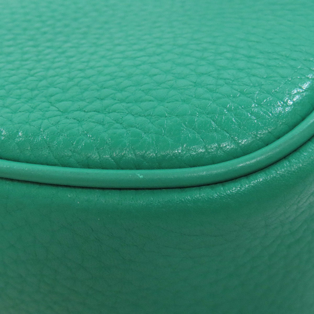 COACH Shoulder Bag CC386 leather green Camera bag Women Used Authentic