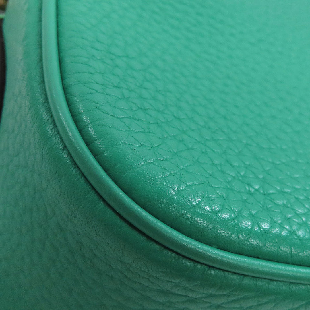 COACH Shoulder Bag CC386 leather green Camera bag Women Used Authentic