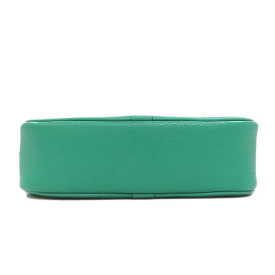 COACH Shoulder Bag CC386 leather green Camera bag Women Used Authentic