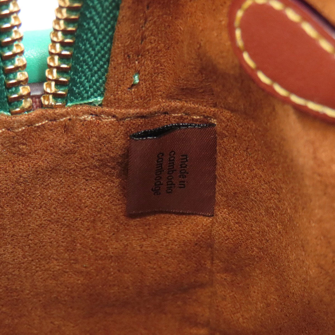 COACH Shoulder Bag CC386 leather green Camera bag Women Used Authentic