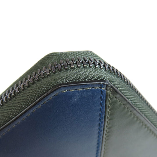 JIMMY CHOO Long Wallet Purse leather green logo mens(Unisex) Used Authentic