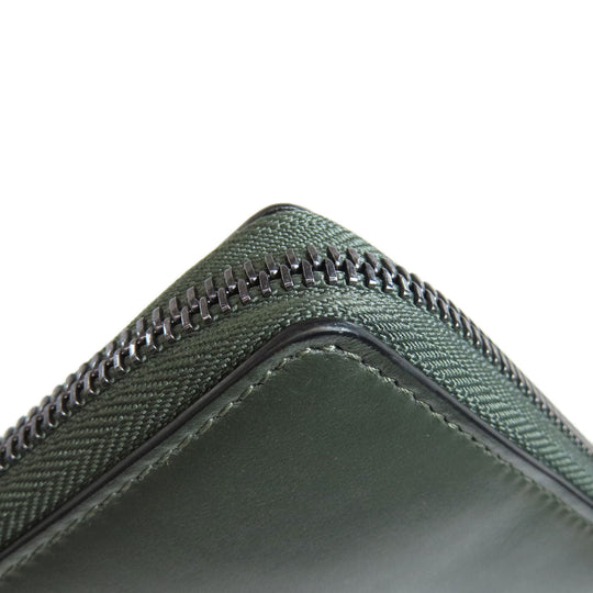 JIMMY CHOO Long Wallet Purse leather green logo mens(Unisex) Used Authentic