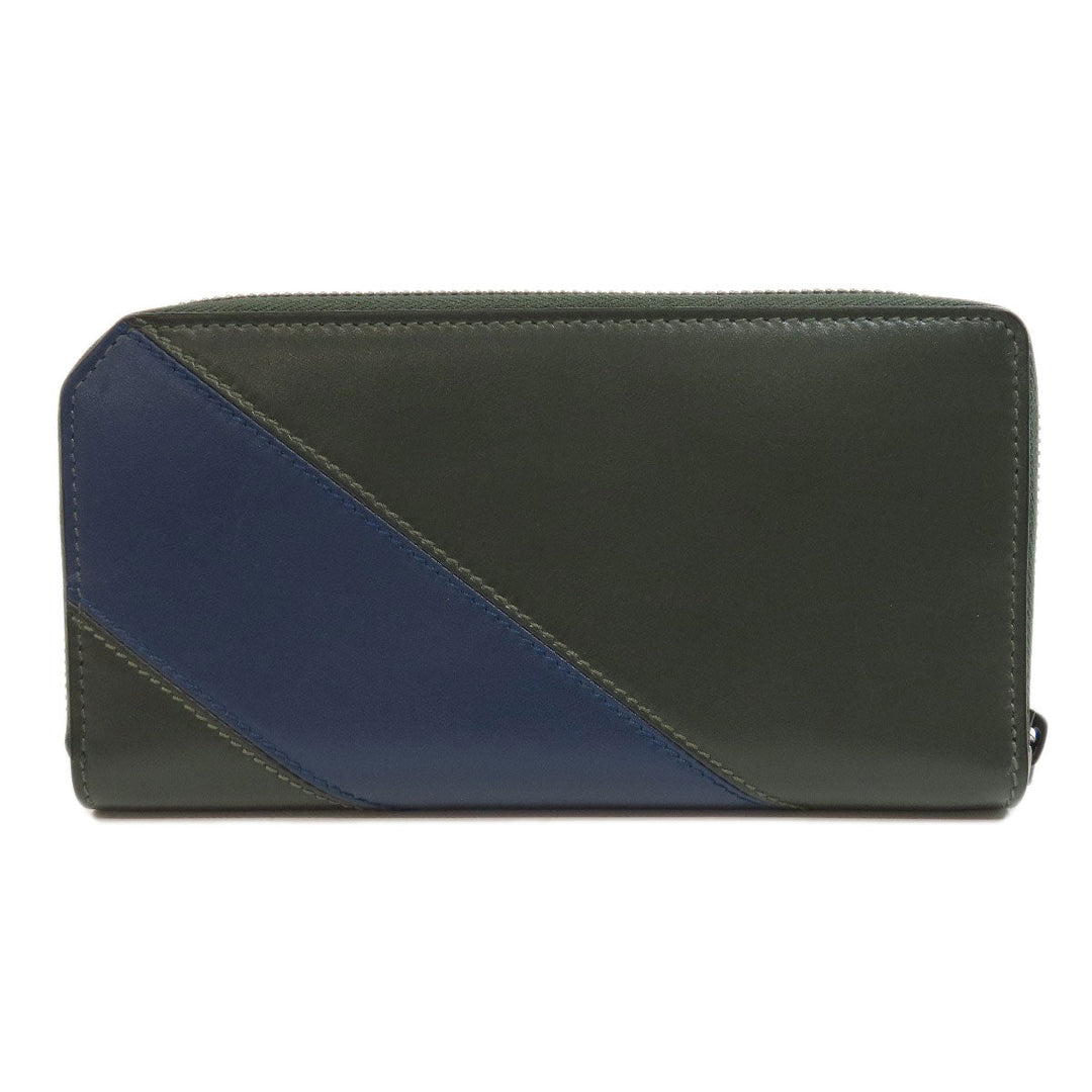 JIMMY CHOO Long Wallet Purse leather green logo mens(Unisex) Used Authentic