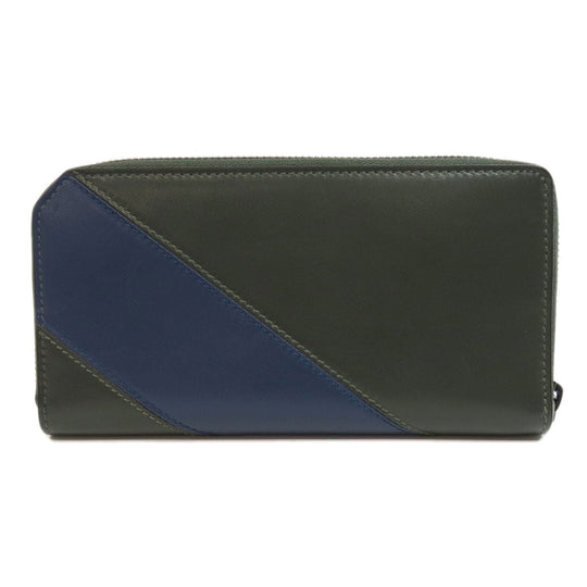 JIMMY CHOO Long Wallet Purse leather green logo mens(Unisex) Used Authentic