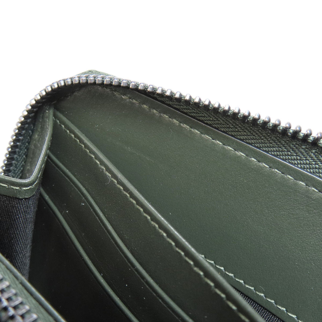 JIMMY CHOO Long Wallet Purse leather green logo mens(Unisex) Used Authentic