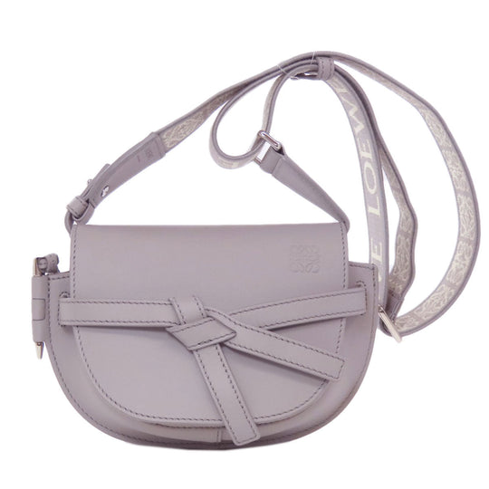LOEWE Shoulder Bag Calfskin gray Gate Dual Women Used Authentic