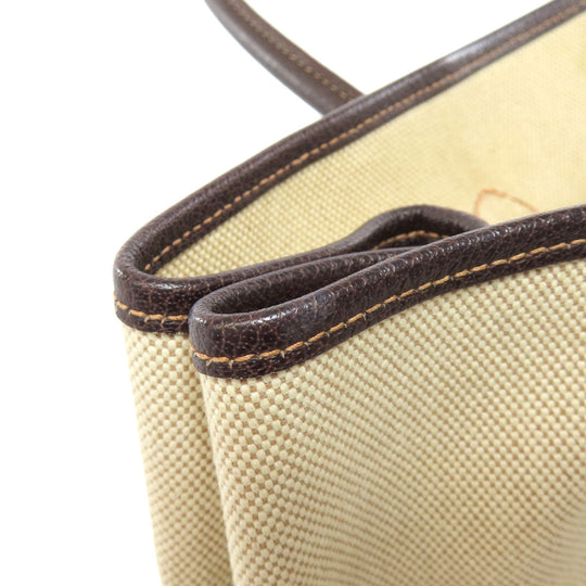 HERMES Tote Bag Tower ash beige Garden Party PM SilverMetal