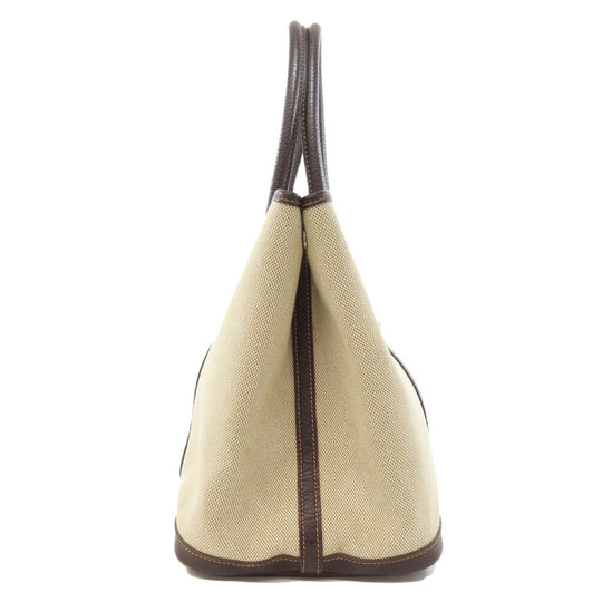 HERMES Tote Bag Tower ash beige Garden Party PM SilverMetal