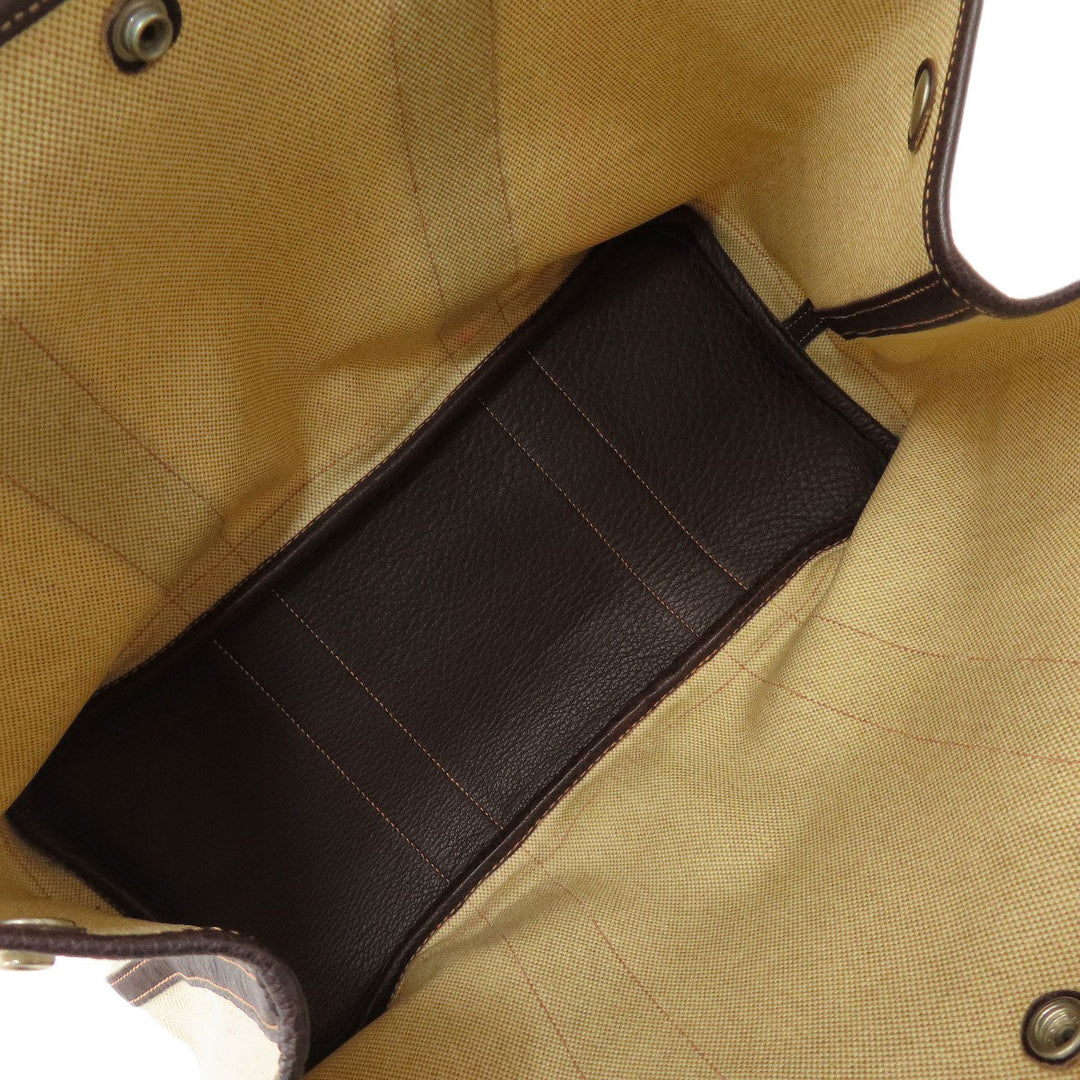 HERMES Tote Bag Tower ash beige Garden Party PM SilverMetal