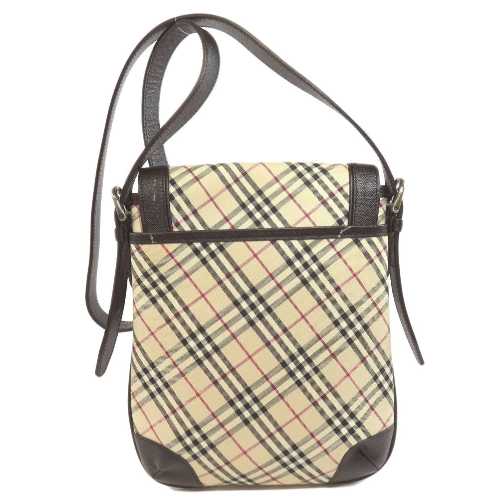 BURBERRY Shoulder Bag canvas beige Nova Check Women Used Authentic