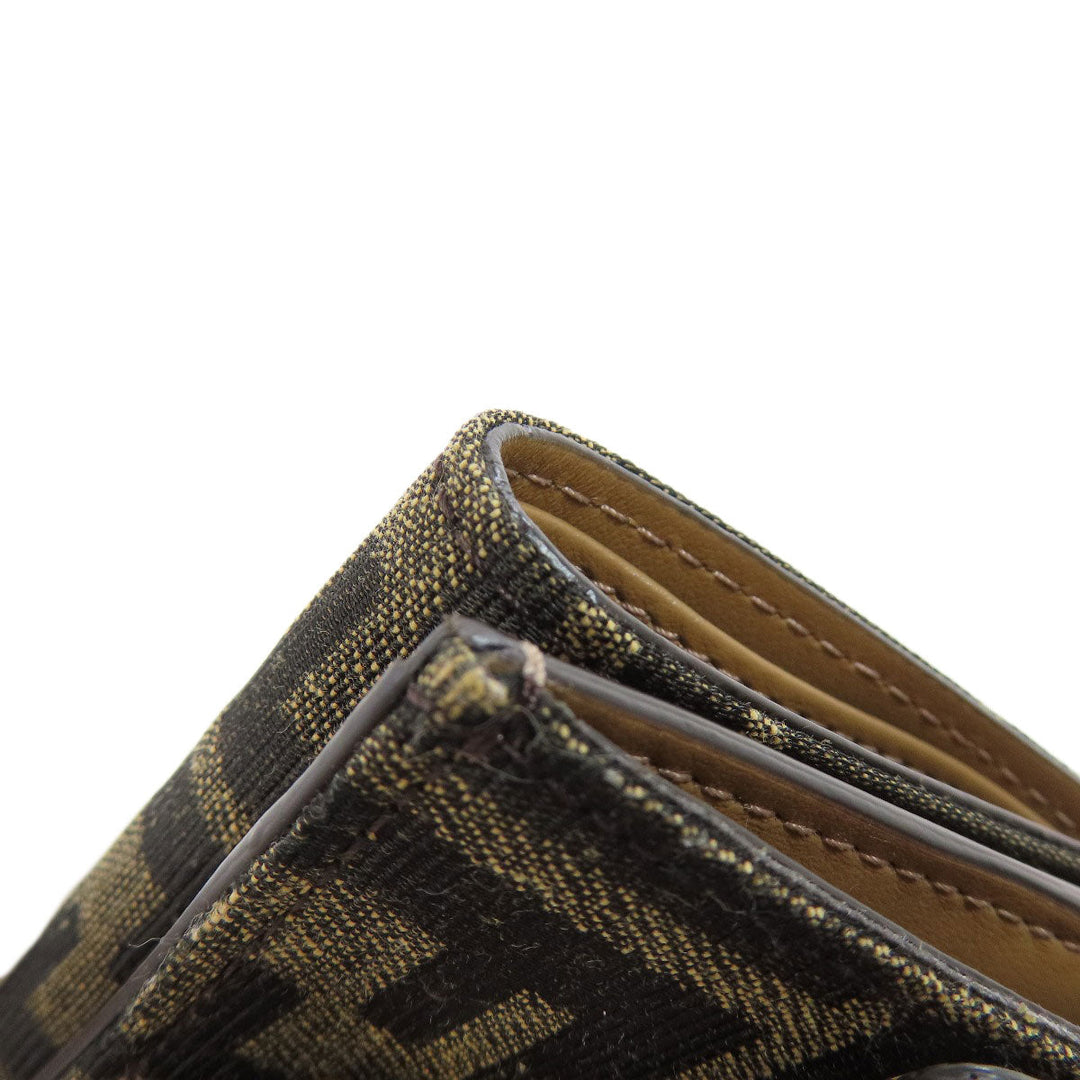 FENDI Bifold Wallet canvas Brown Zucca Pattern