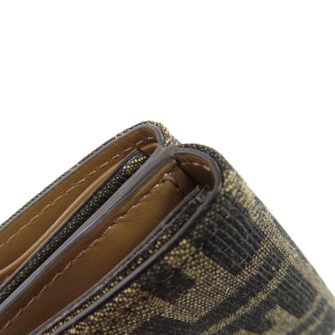 FENDI Bifold Wallet canvas Brown Zucca Pattern